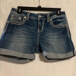 Miss Me Blue Denim Shorts